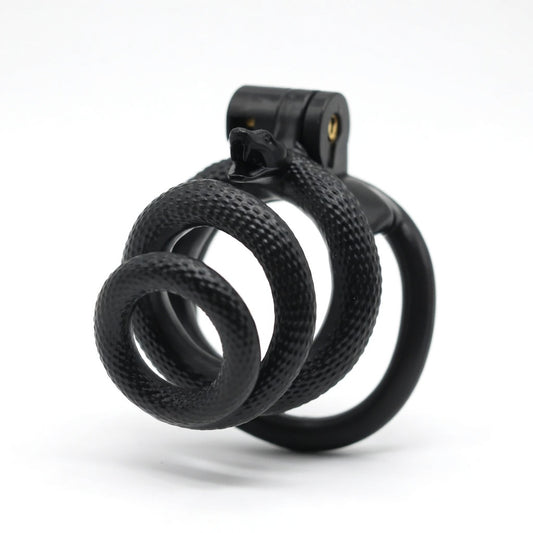 Snake-Shaped Resin Chastity Cage – Spiral Wrap Design | Lightweight, Breathable & Secure Fit