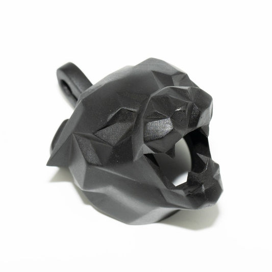 Side view of Leopard King Chastity Lock showing ergonomic and secure fit