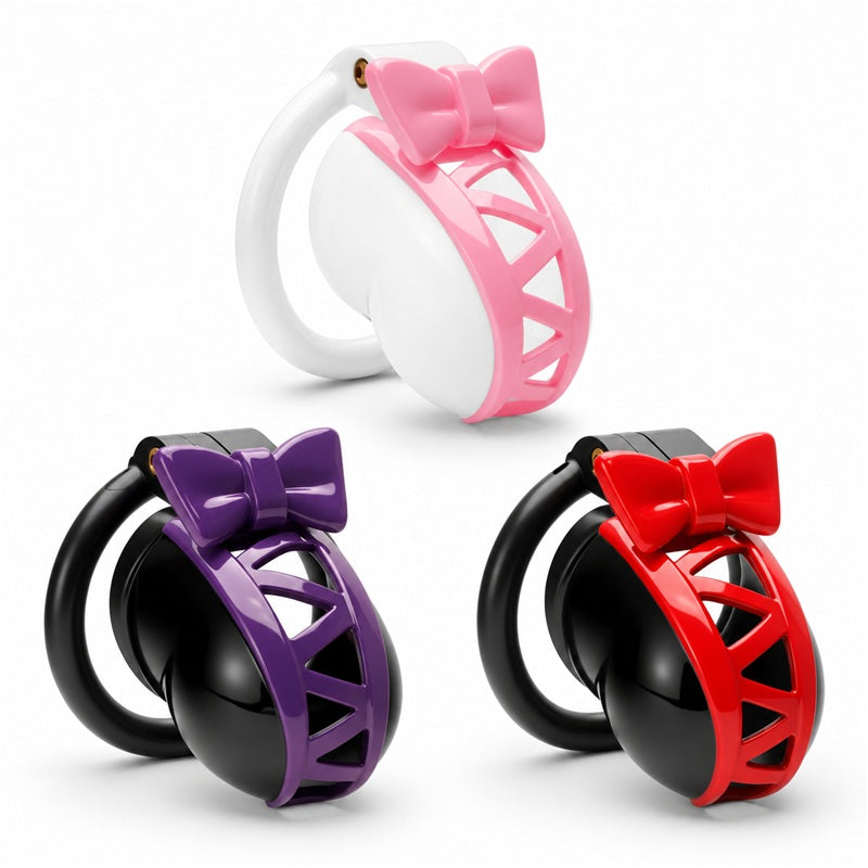Two-Tone Bow Chastity Cage