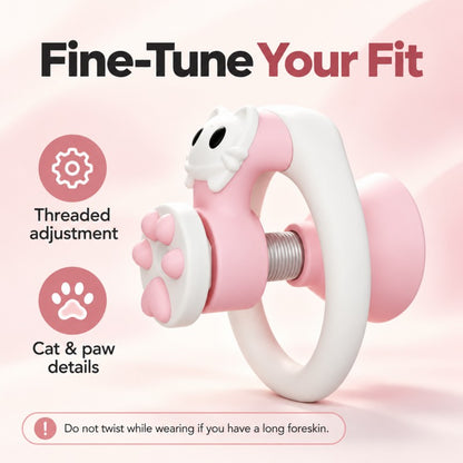 Kitty Twist Adjustable Inverted Chastity Cage – Pink & White