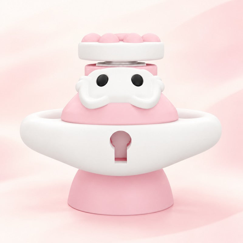 Kitty Twist Adjustable Inverted Chastity Cage – Pink & White