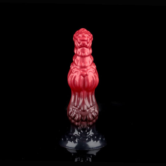 Red Black Dog Inflatable Dildo