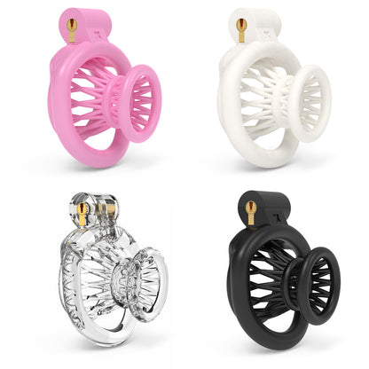 Jaula de castidad invertida para hombres: resina impresa en 3D, entrenamiento para mariquitas, talla pequeña 