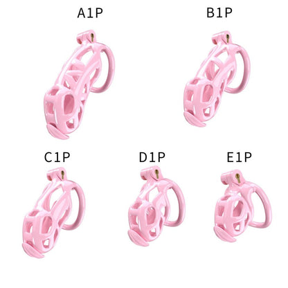 3D Printed Male Chastity Cage with Lock & 5 Rings – Resin Virginity Device for Men
