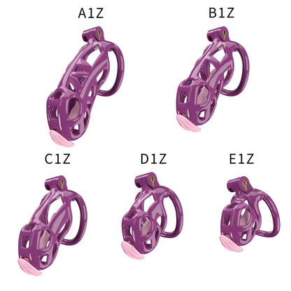 3D Printed Male Chastity Cage with Lock & 5 Rings – Resin Virginity Device for Men
