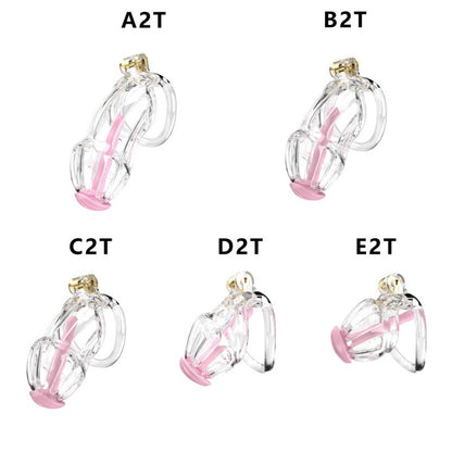 3D Printed Male Chastity Cage – Lightweight Penis Lock with 5 Rings for Erection Control & Bondage Fun