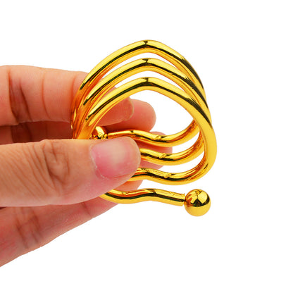 Metal Penis Restraint Device for Men – Cock Cage, Chastity Ring & Ejaculation Control Toy