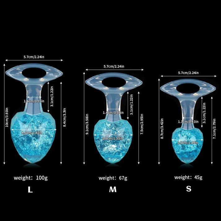 Tapones de mantequilla de cristal de diamante - 9 colores