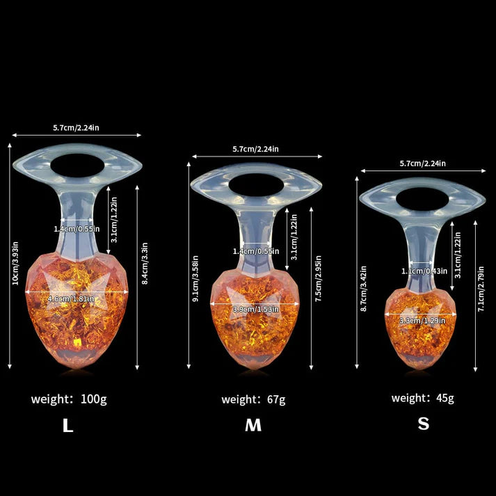 Tapones de mantequilla de cristal de diamante - 9 colores