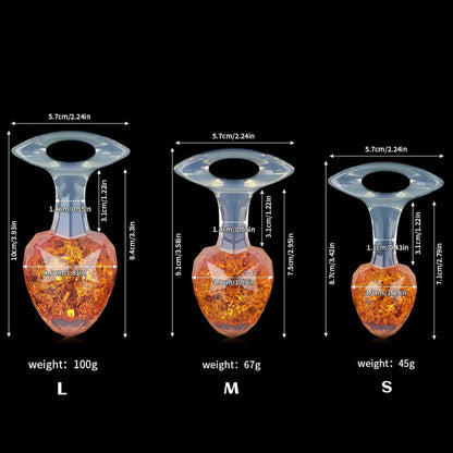 Tapones de mantequilla de cristal de diamante - 9 colores