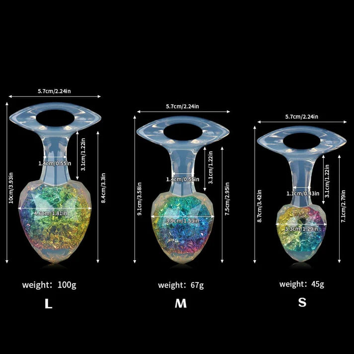 Tapones de mantequilla de cristal de diamante - 9 colores
