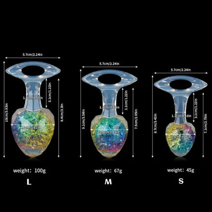 Tapones de mantequilla de cristal de diamante - 9 colores