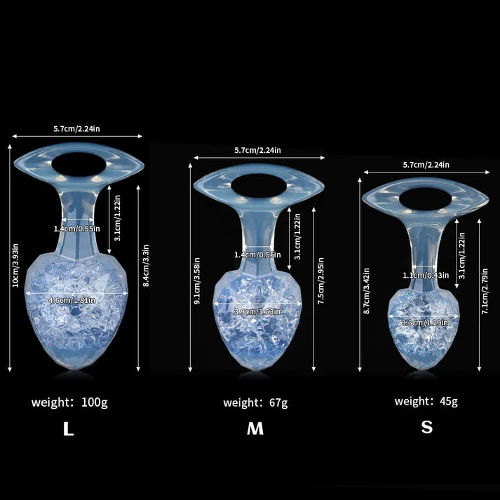 Tapones de mantequilla de cristal de diamante - 9 colores