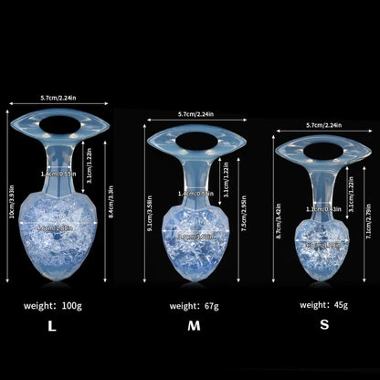 Tapones de mantequilla de cristal de diamante - 9 colores