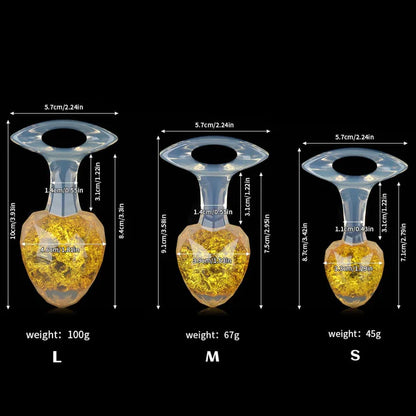 Tapones de mantequilla de cristal de diamante - 9 colores