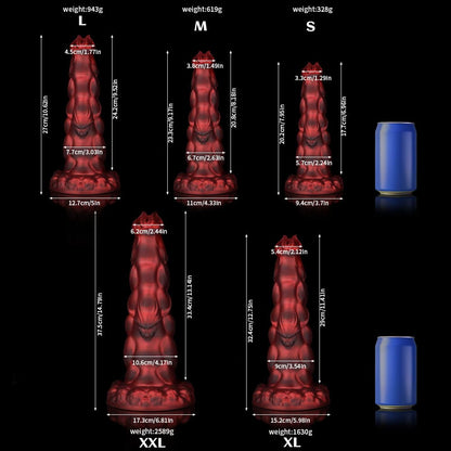 Sphinx Crimson Fantasy Dildo-Knot Dildo