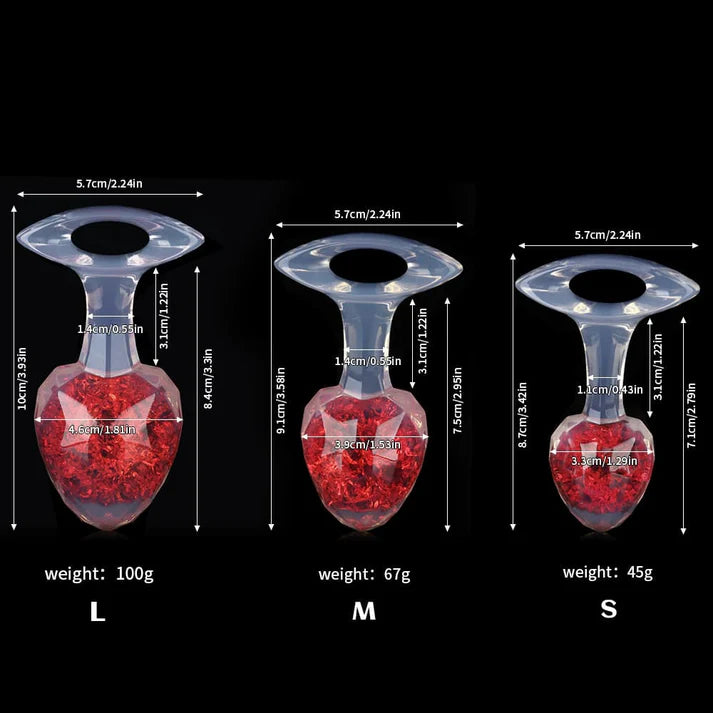 Tapones de mantequilla de cristal de diamante - 9 colores