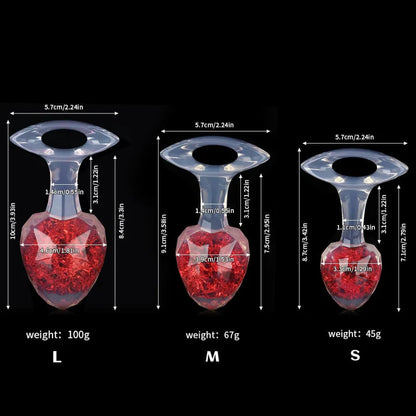 Tapones de mantequilla de cristal de diamante - 9 colores