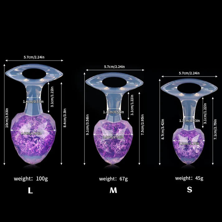 Tapones de mantequilla de cristal de diamante - 9 colores