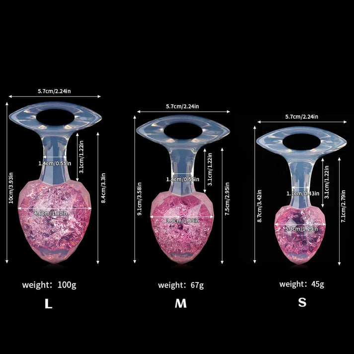 Tapones de mantequilla de cristal de diamante - 9 colores