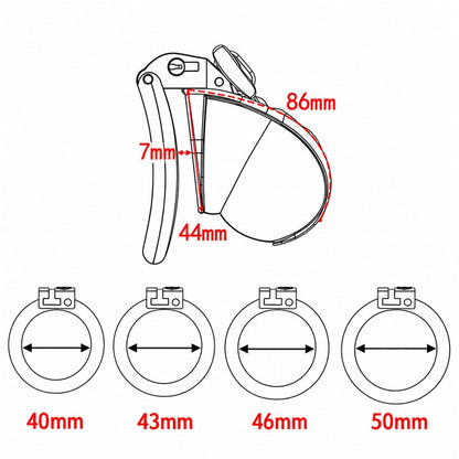 Two-Tone Bow Chastity Cage