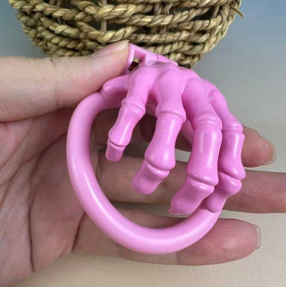 Skeleton Hand Chastity Cage – Lightweight Resin Male Chastity Device