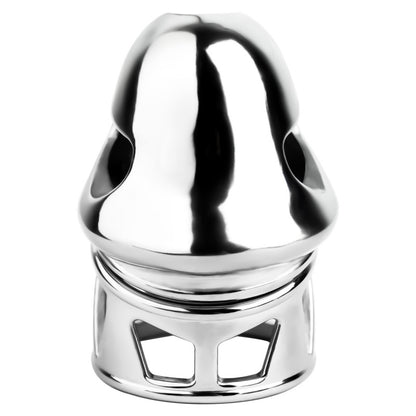 No Ball Ring Chastity Cage – Stainless Steel Lock, 9 Size Glans Fit, Discreet Wear