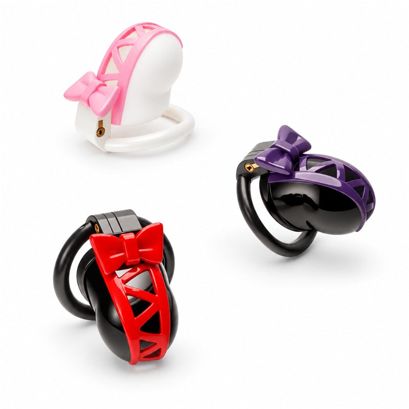 Two-Tone Bow Chastity Cage