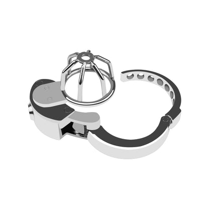 Dispositivo de castidad de acero inoxidable para hombres | Jaula para el pene con ajuste de 6 niveles (32-50 mm)