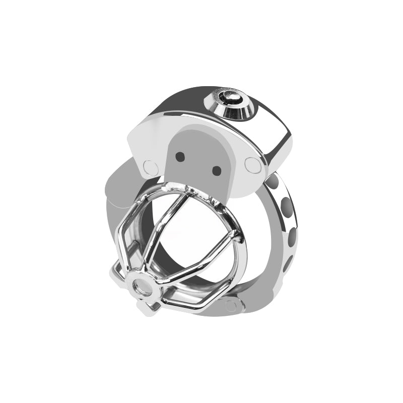 Dispositivo de castidad de acero inoxidable para hombres | Jaula para el pene con ajuste de 6 niveles (32-50 mm)