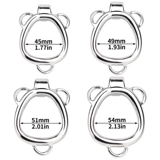 Petit anneau de chasteté doré en forme de coquillage 