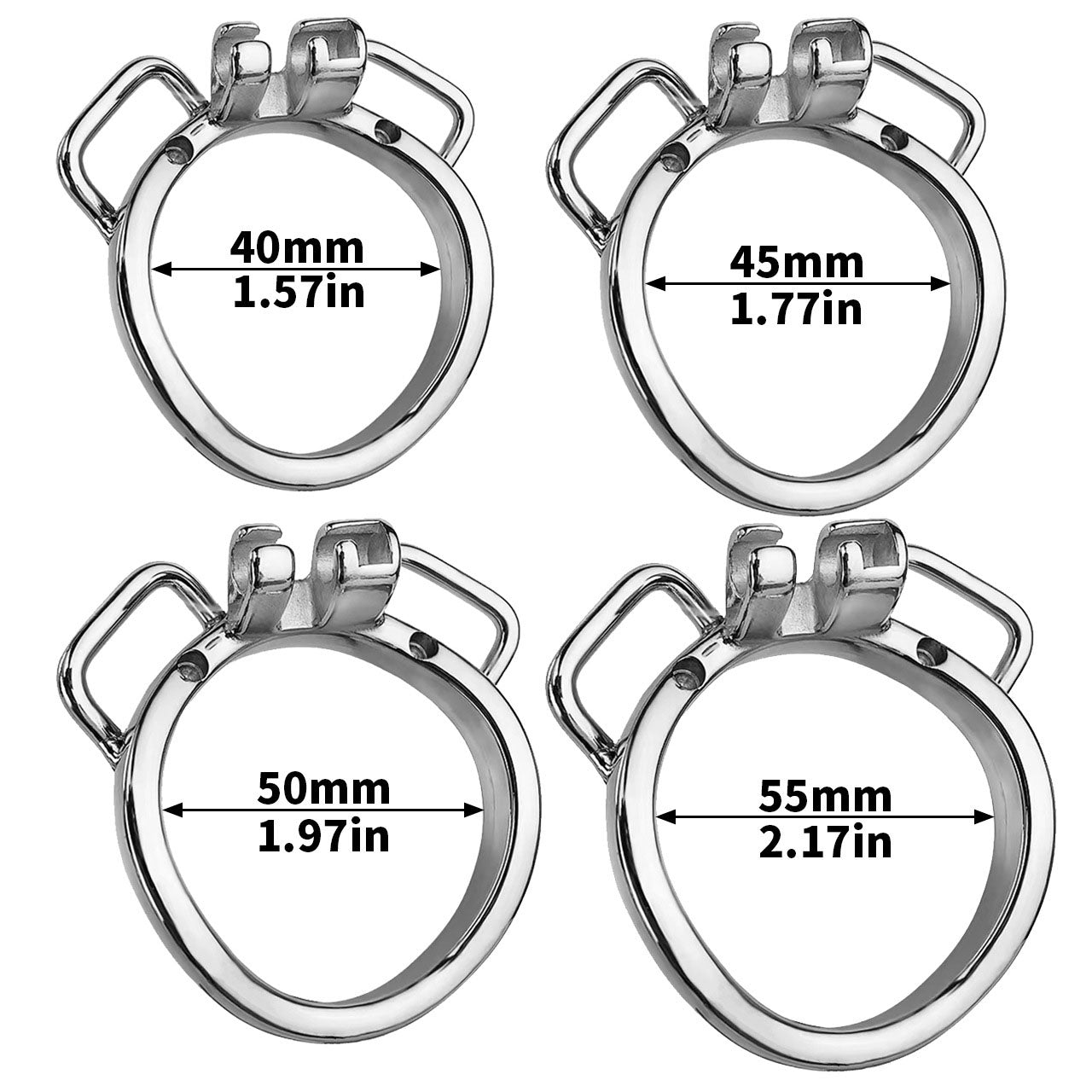 Inverted Cock Cage – Flat Sissy Silicone Dildo Chastity Lock