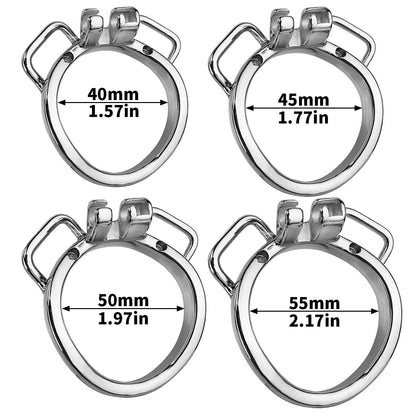 Inverted Cock Cage – Flat Sissy Silicone Dildo Chastity Lock