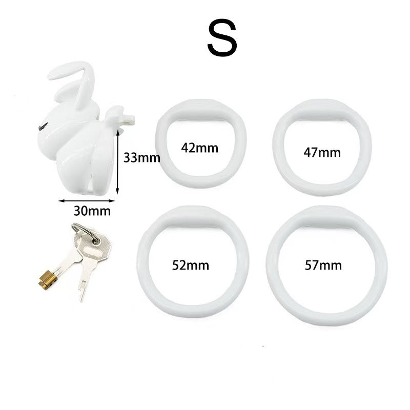 Rogue Rabbit  Chastity Cage - 4 Ring Sizes & Travel-Safe Keys
