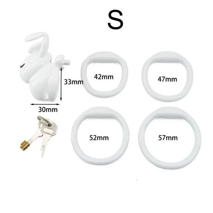 Rogue Rabbit  Chastity Cage - 4 Ring Sizes & Travel-Safe Keys