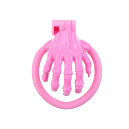 Cage de chasteté en forme de main squelettique – Dispositif de chasteté masculin léger en résine