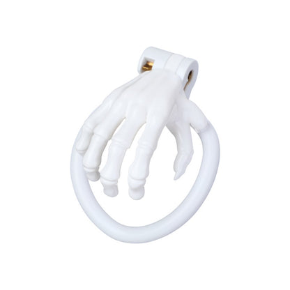 Cage de chasteté en forme de main squelettique – Dispositif de chasteté masculin léger en résine
