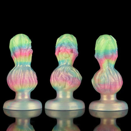 Skeleton Hand Gradient Butt Plug – Pink & Green Bone Grip Edition