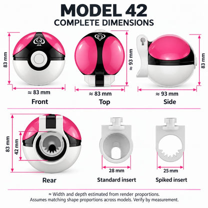 Capture Ball Full-Enclosure Chastity Cage – Pink ABS