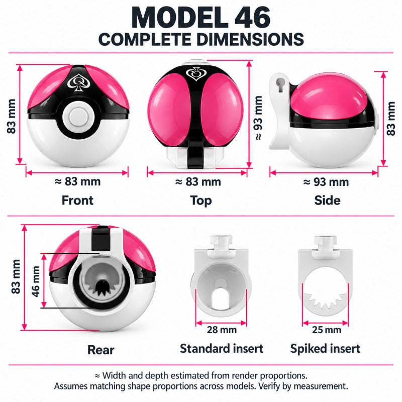 Capture Ball Full-Enclosure Chastity Cage – Pink ABS
