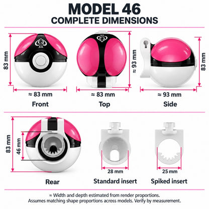 Capture Ball Full-Enclosure Chastity Cage – Pink ABS