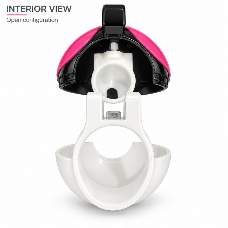 Capture Ball Full-Enclosure Chastity Cage – Pink ABS