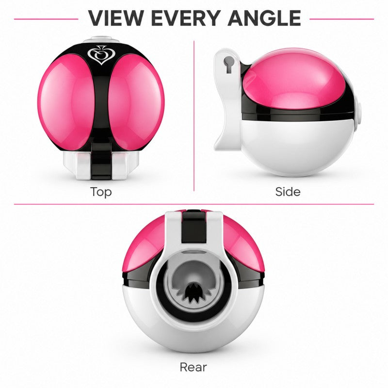 Capture Ball Full-Enclosure Chastity Cage – Pink ABS