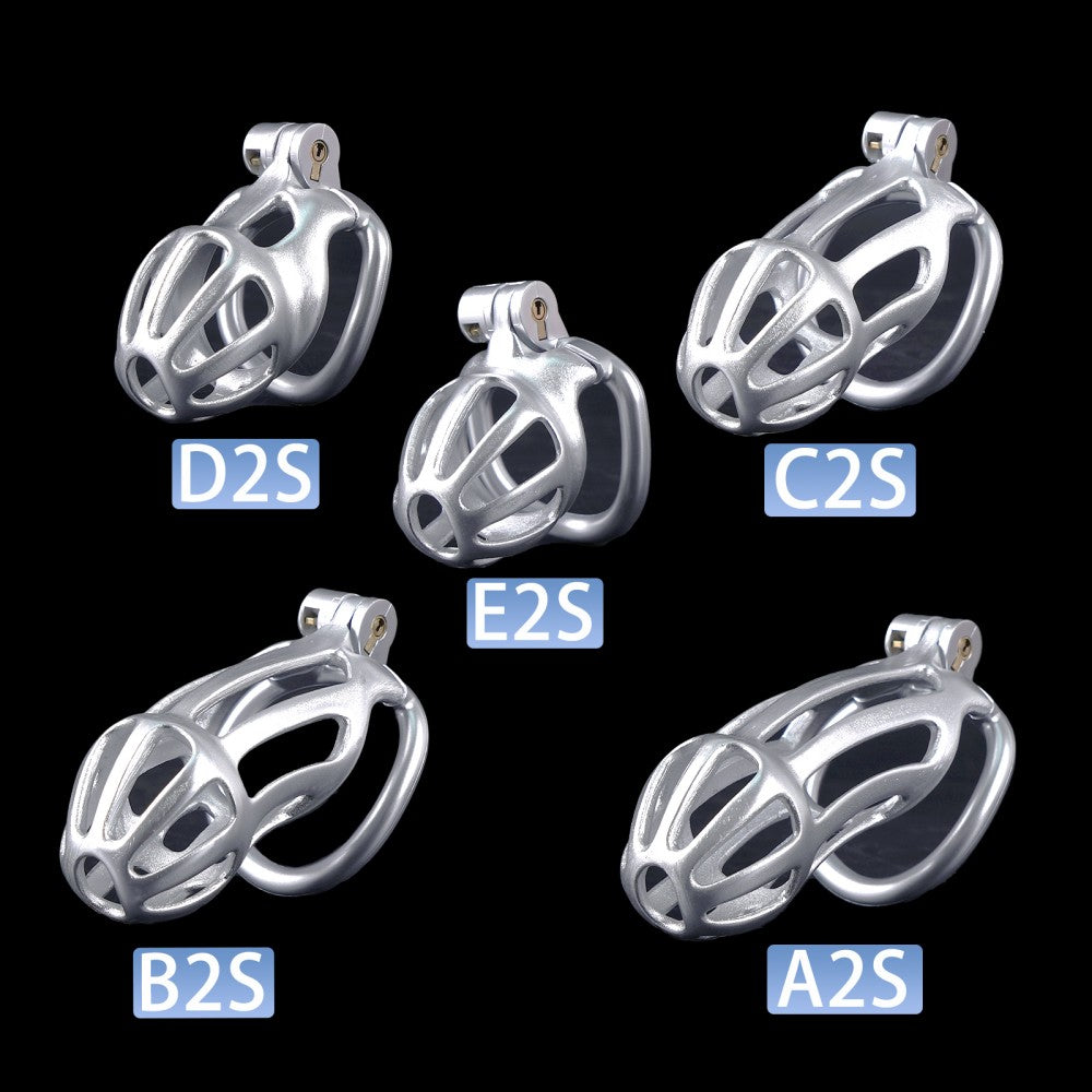 3D Printed Male Chastity Cage – Lightweight Penis Lock with 5 Rings for Erection Control & Bondage Fun