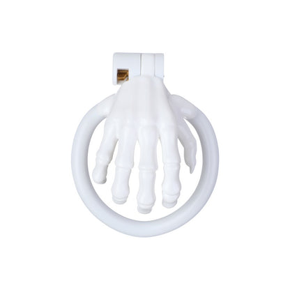 Cage de chasteté en forme de main squelettique – Dispositif de chasteté masculin léger en résine