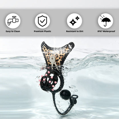 Spiked Chastity Cage Harness Set with Remote Vibrating Anal Plug