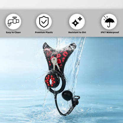 Flat Head Silicone Chastity Harness with Vibrating Plug & Remote Control