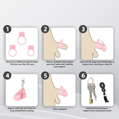 Ringless Head-Enclosing Chastity Lock