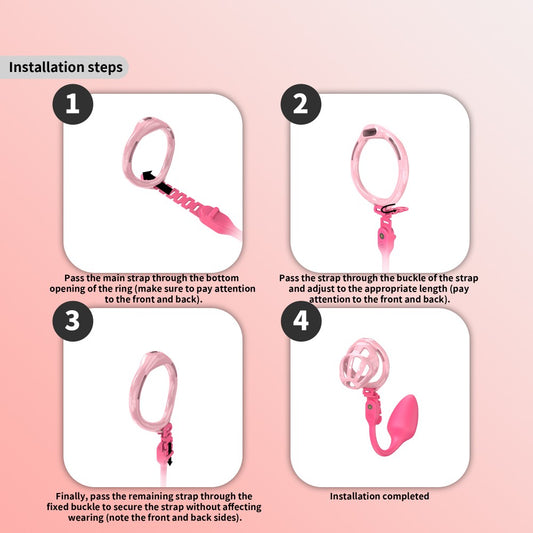 Vibrating Anal Plug for Chastity Cage – Adjustable Strap Prostate Massager with 10 Modes (Remote Control, Silicone)