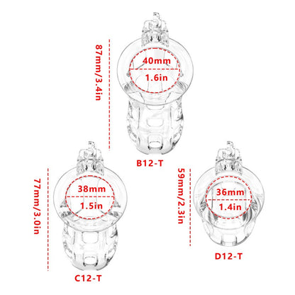 Soft Cobra Chastity Cage Set – Flexible Silicone Cobra Cage with 6 Rings & Lock System